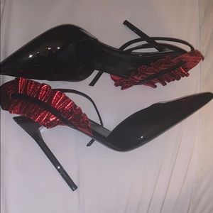 Saint Laurent 110mm Edie Pump With Ankle Strap